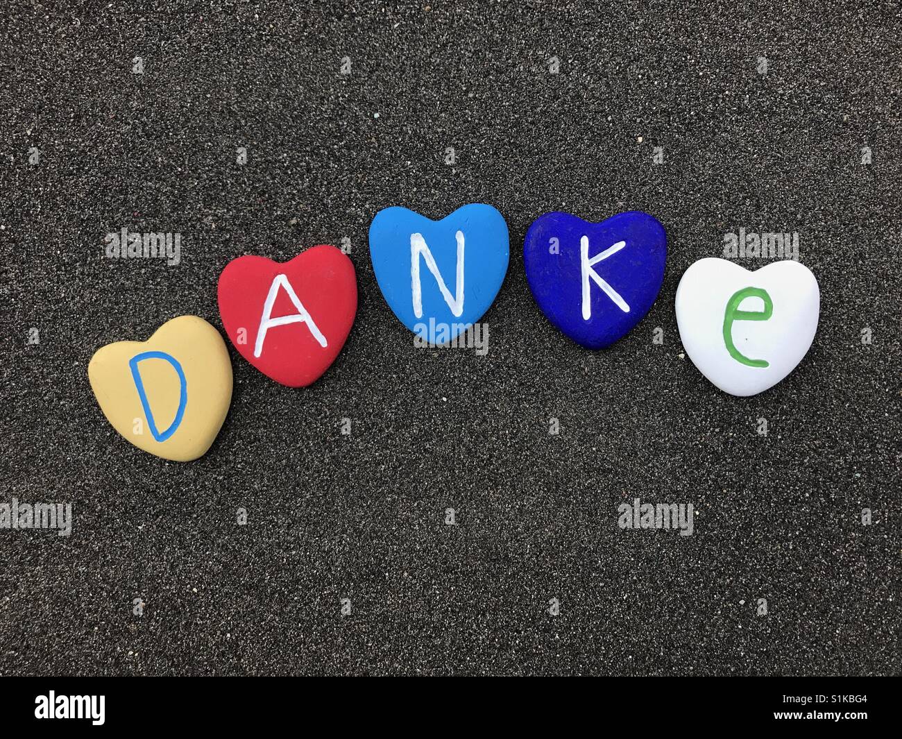 Danke, ich danke Ihnen in deutscher Sprache Stockfoto