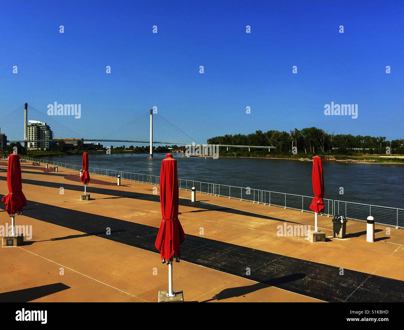 Der Missouri River - Smartphone-aufgenommenes Stockfoto