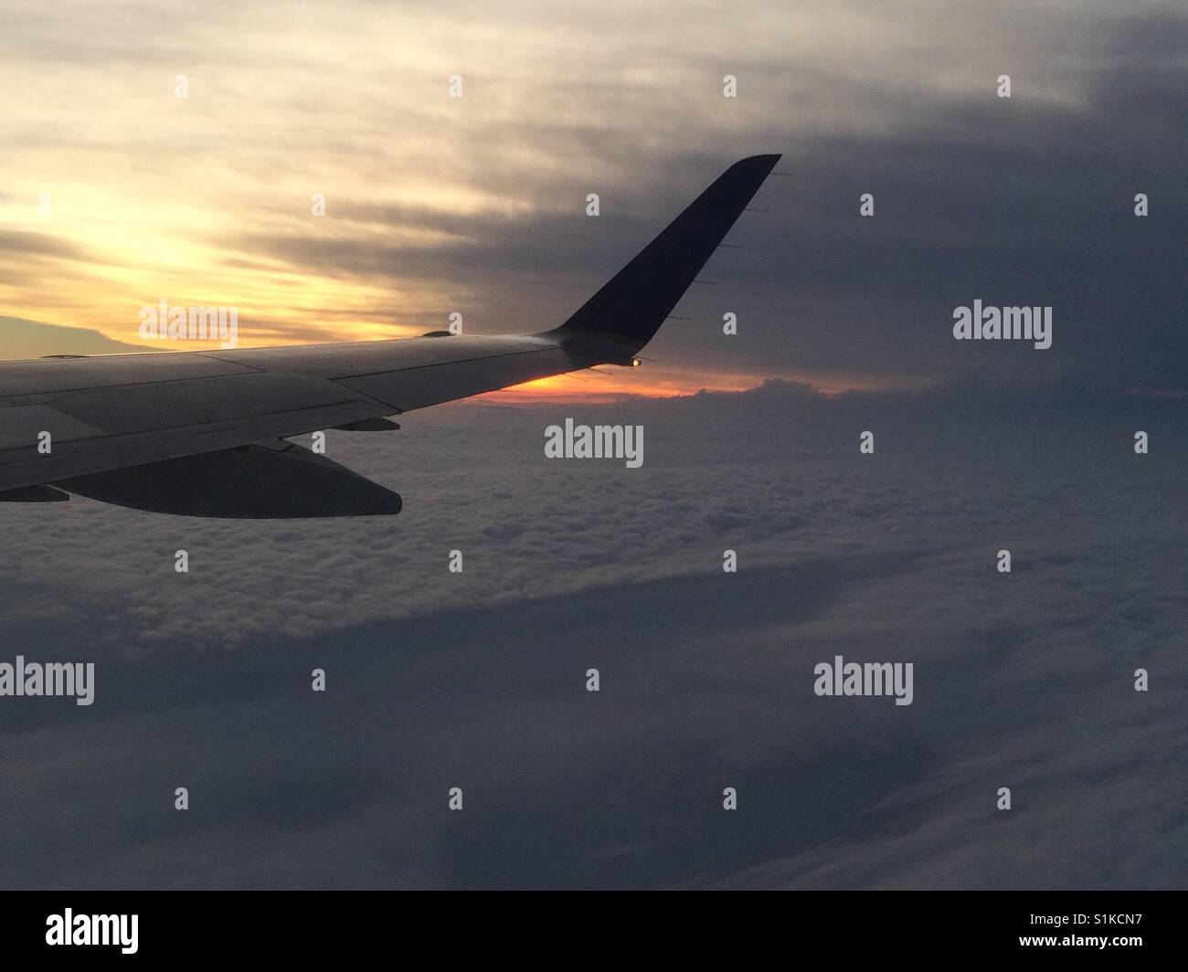 Sunrise-Flug Stockfoto