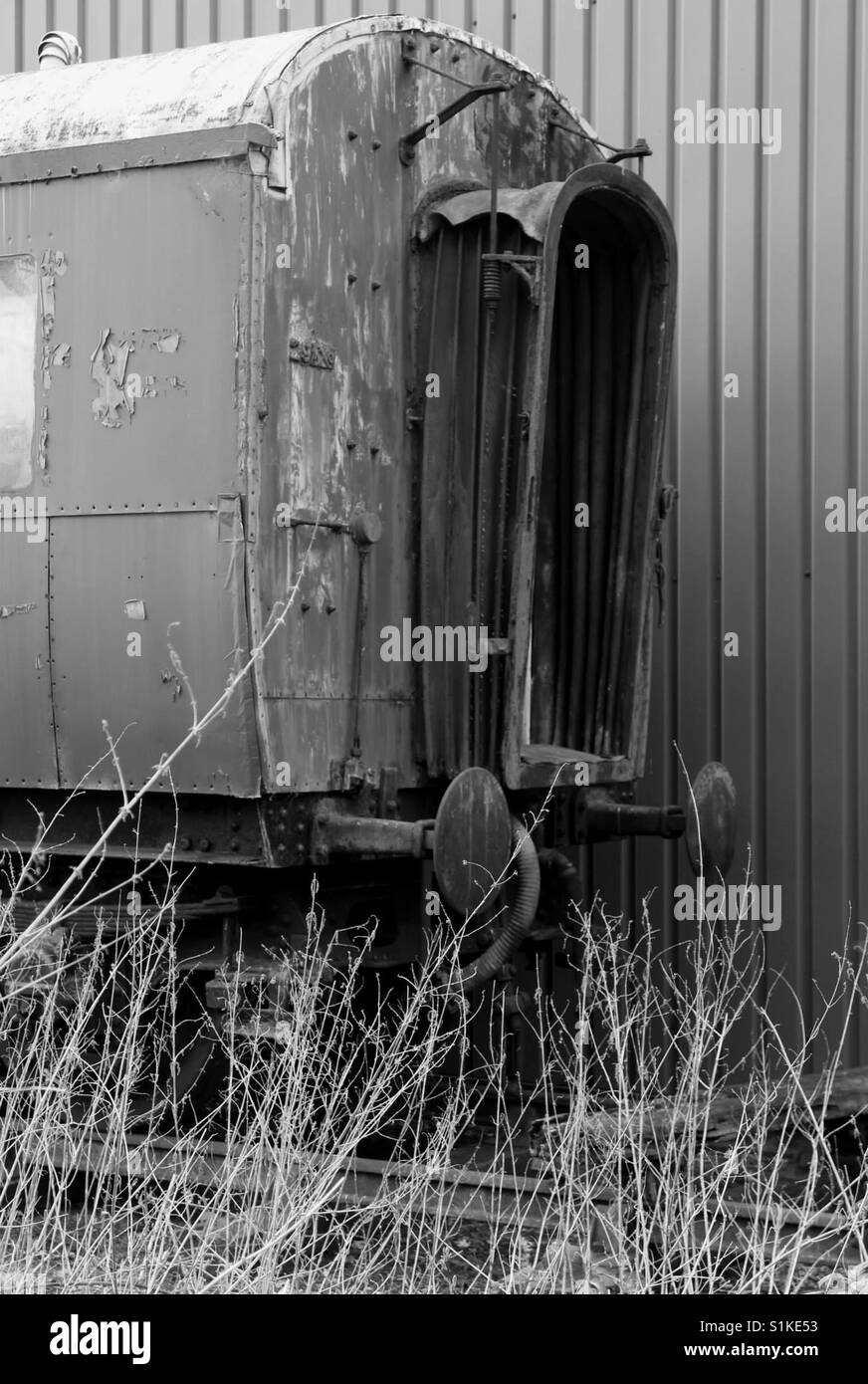 Verlassenen Zug Wagen Stockfoto