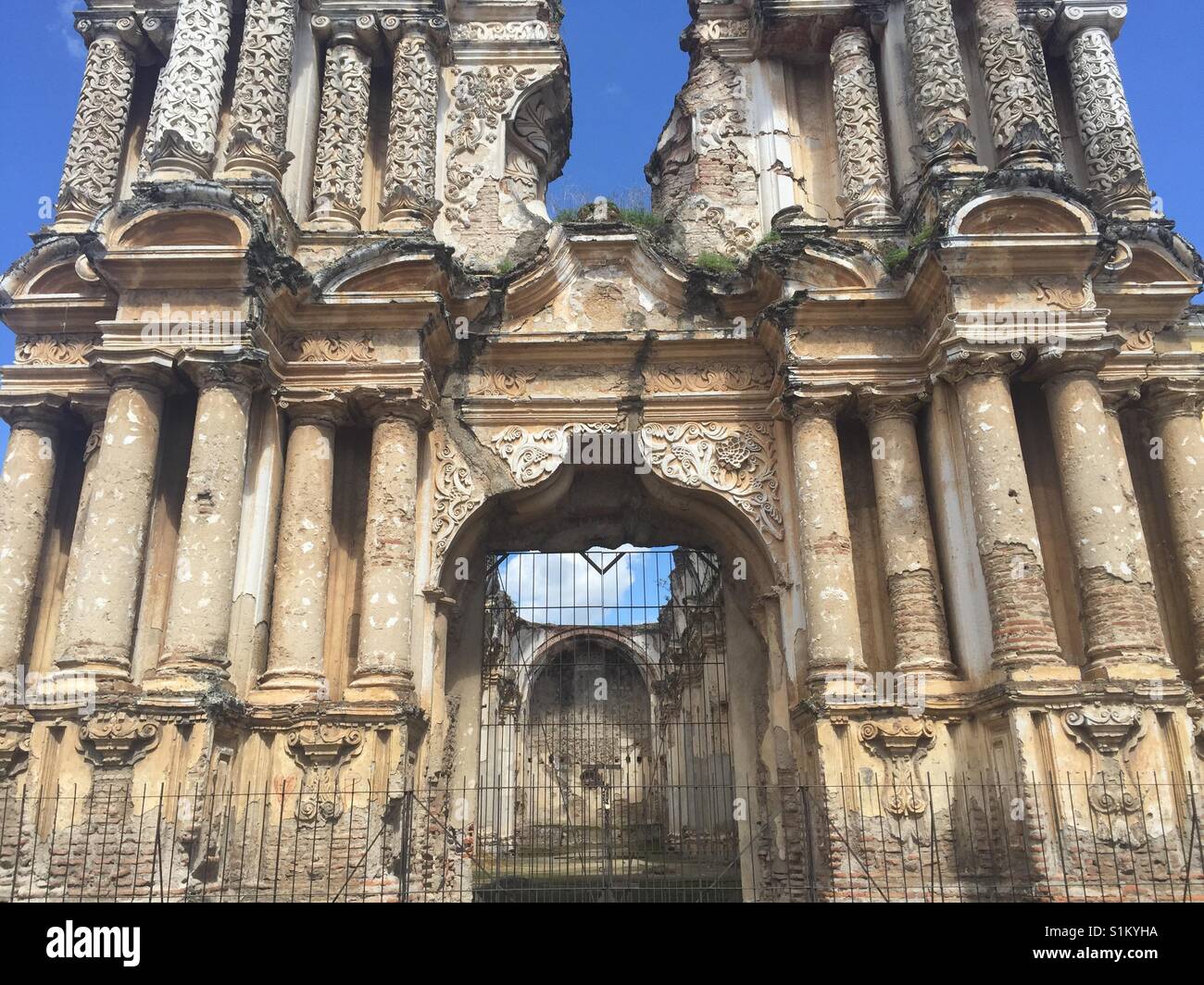 Guatemala Ruinen Kirche Alte Antigua Stockfoto