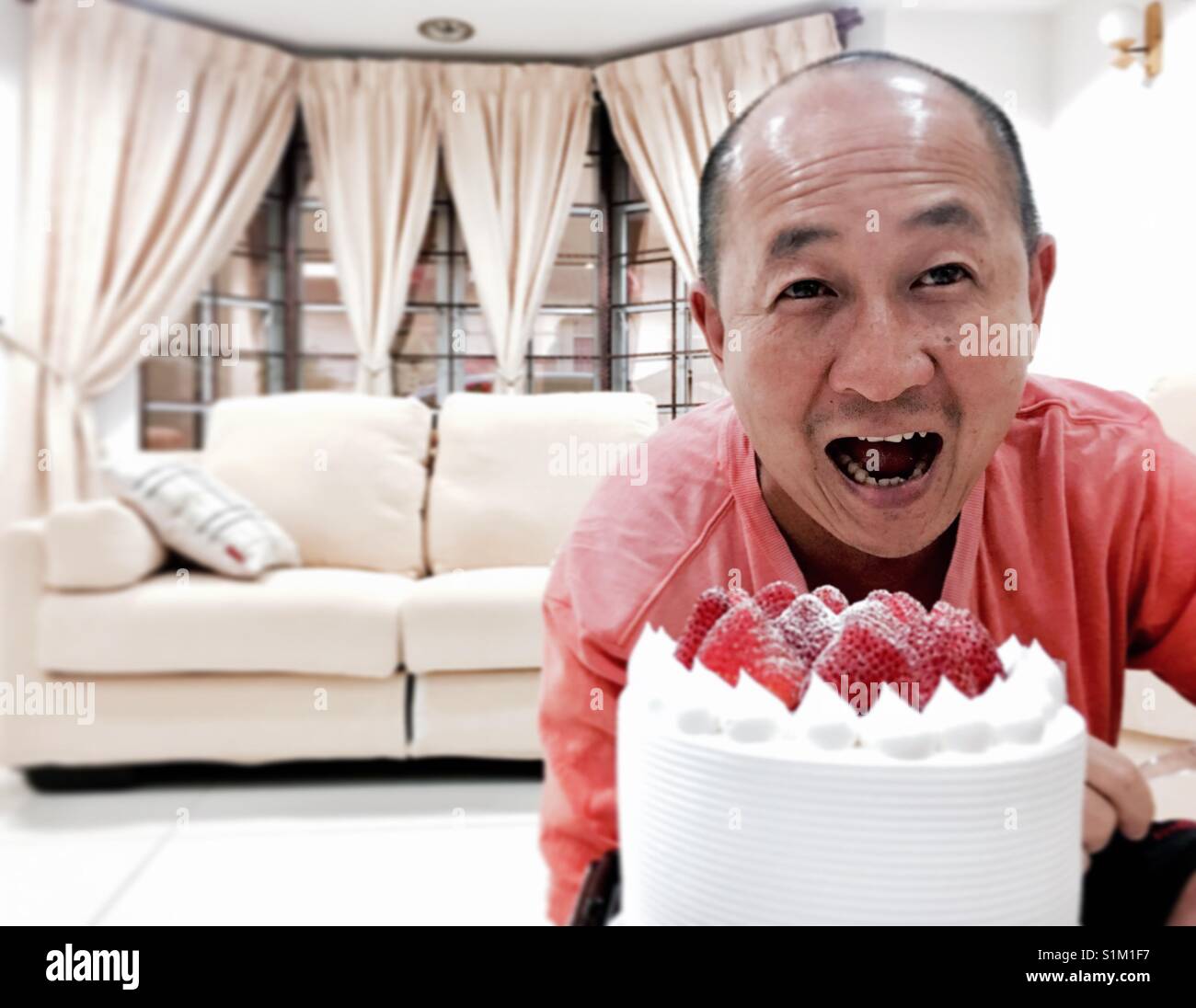 Papa's Geburtstag | 🍓 🎂 Stockfoto