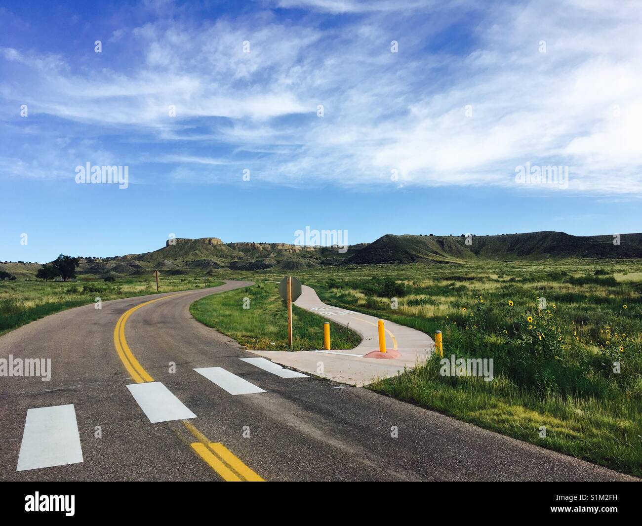 Straße nach Nirgendwo, Pueblo, Colorado Stockfoto