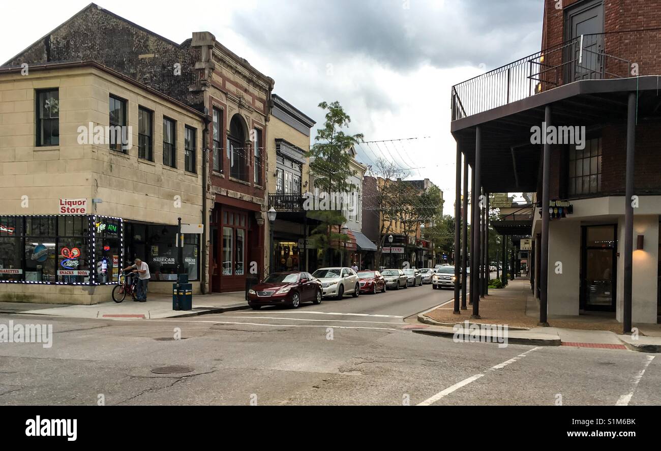 Dauphine Street in Mobile, Alabama. Stockfoto