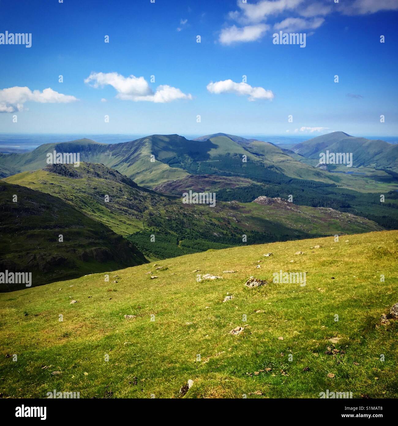 Die Nantlle Ridge in Snowdonia, Wales, UK. Stockfoto