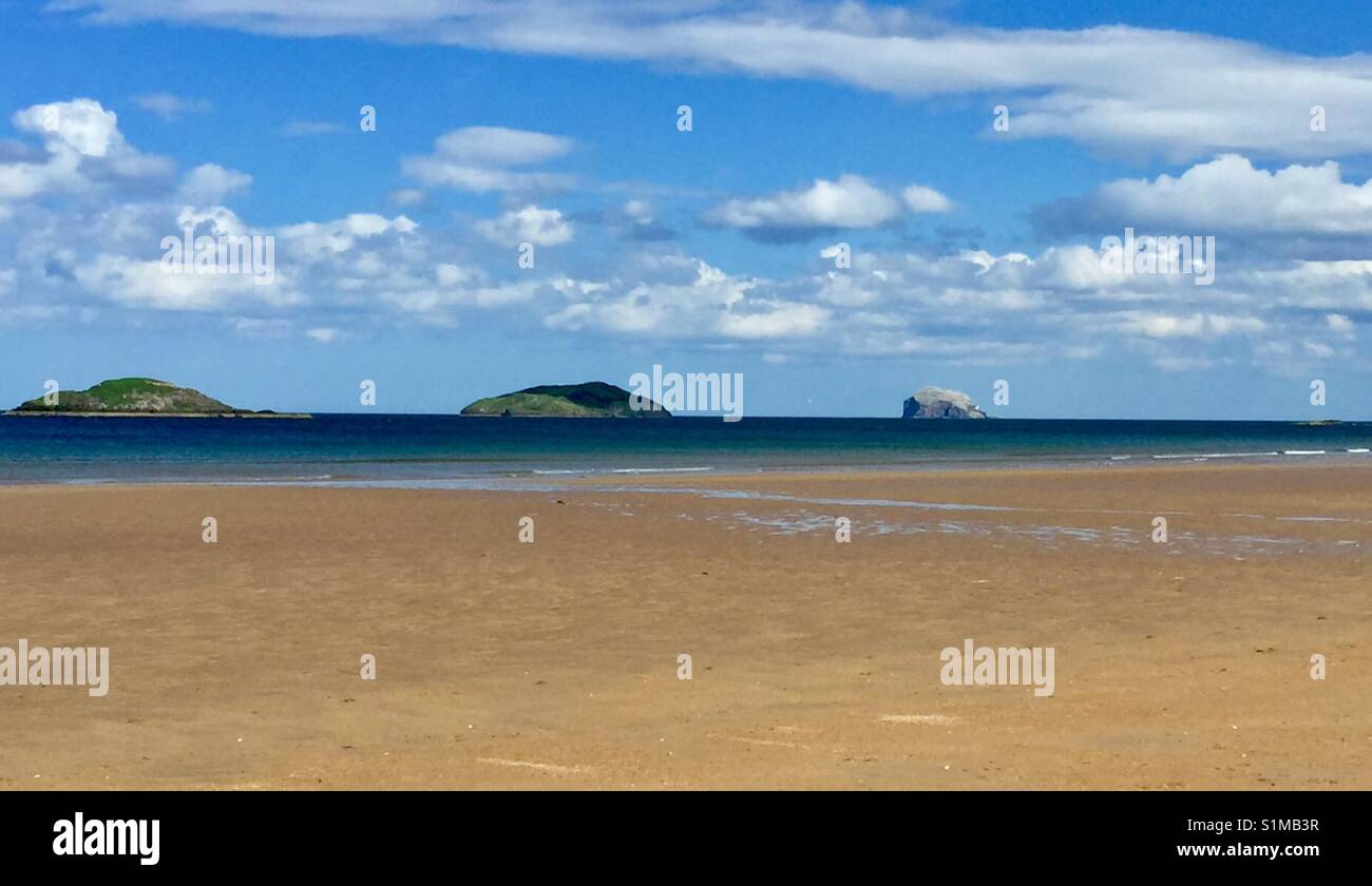 Sommer in Schottland. Der Strand von North Berwick. Stockfoto