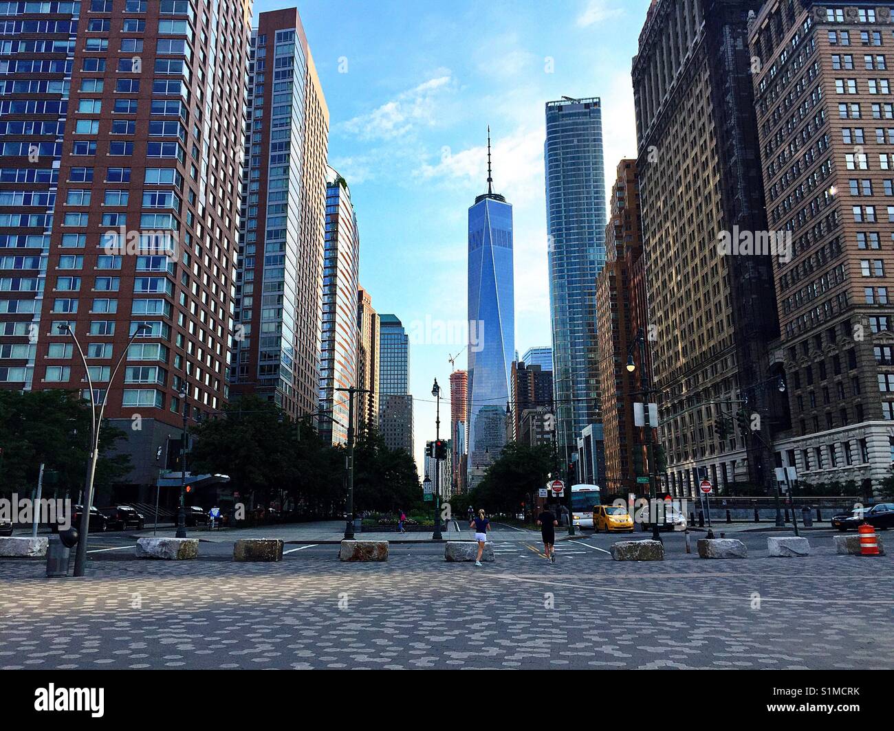 Morgen am World Trade Center. Stockfoto