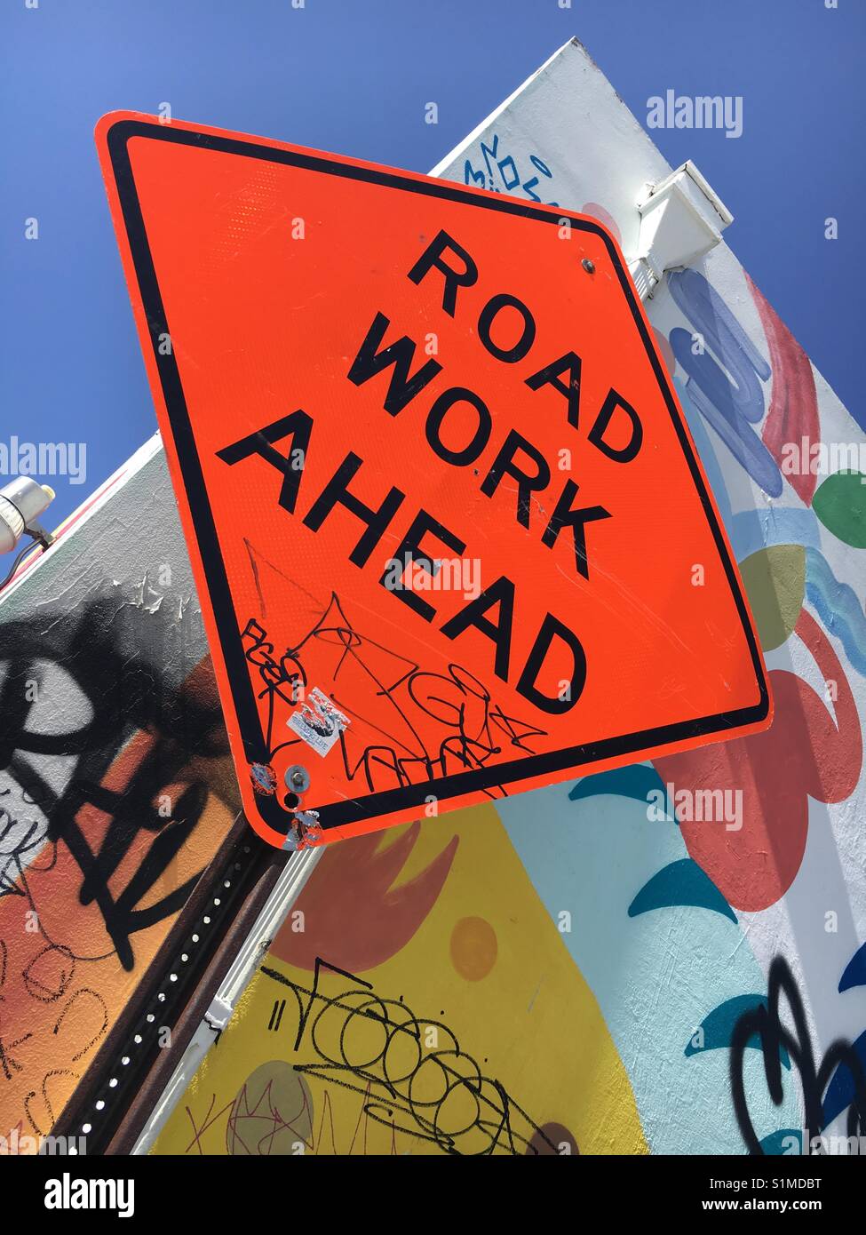 Straße Arbeit Kunst - Smartphone-aufgenommenes Stockfoto