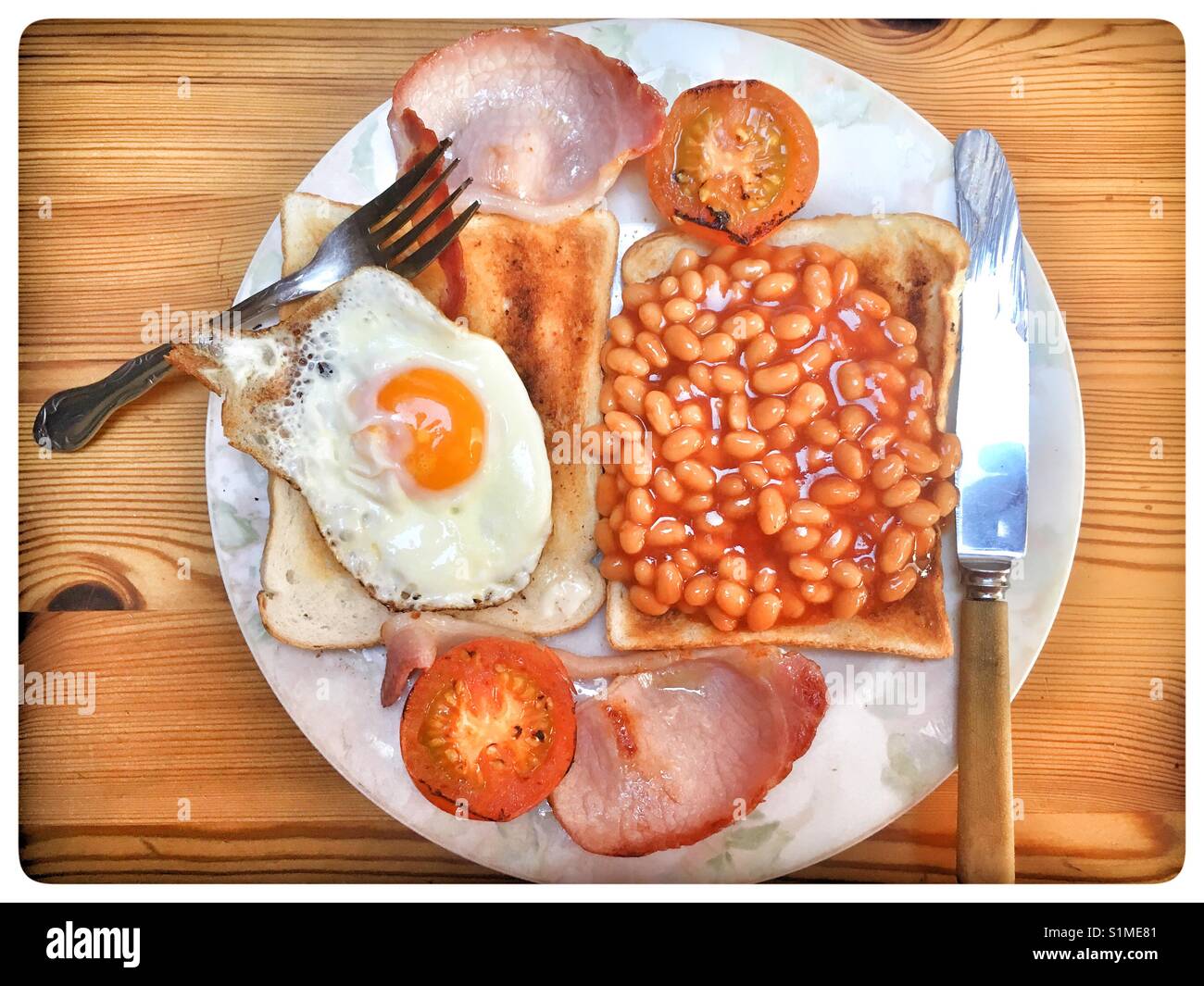 Traditionelles Englisches Frühstück. Stockfoto