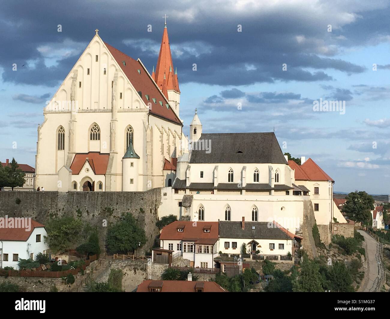 Znojmo, Tschechien, St. Nicholas Kirche. Stockfoto