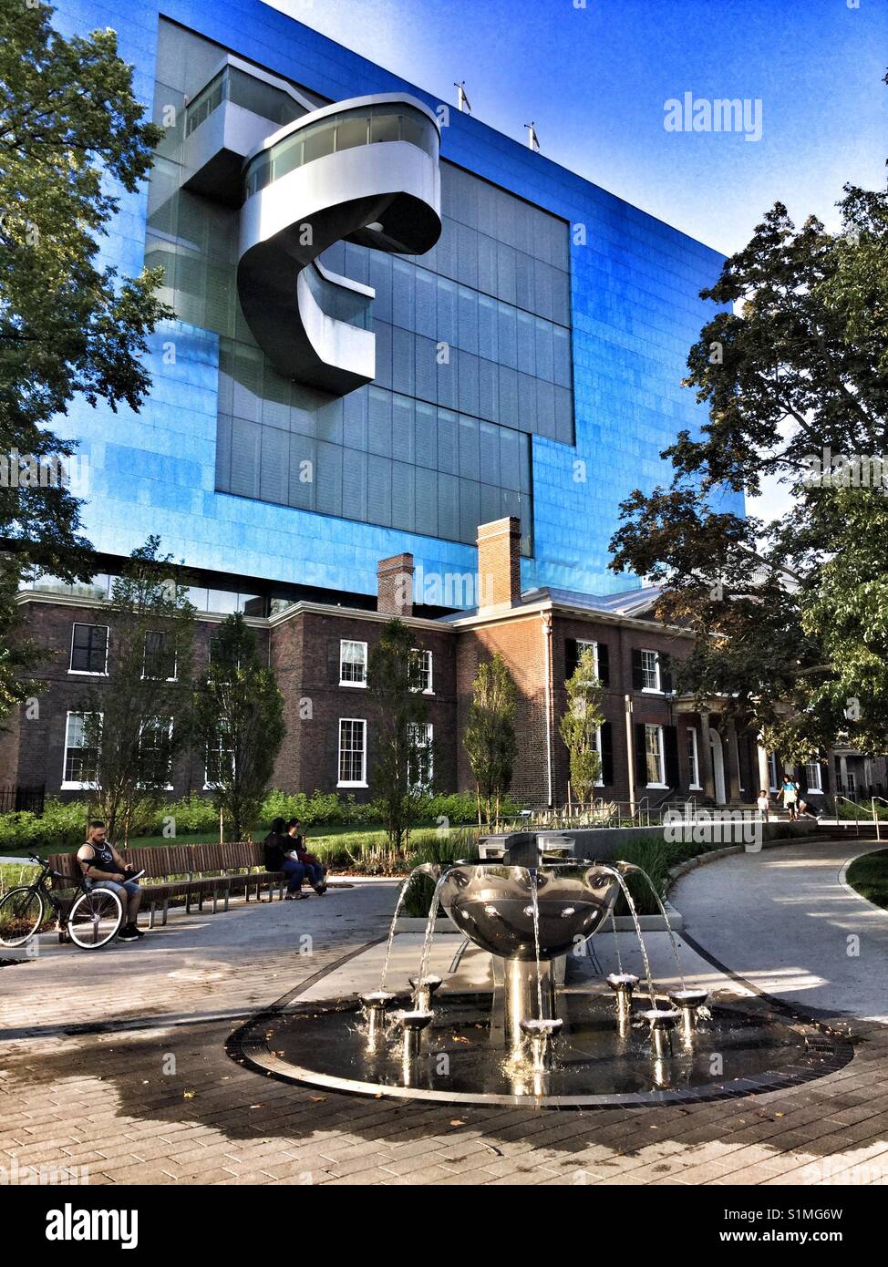 Gegensätzliche Stile der Architektur. Stockfoto