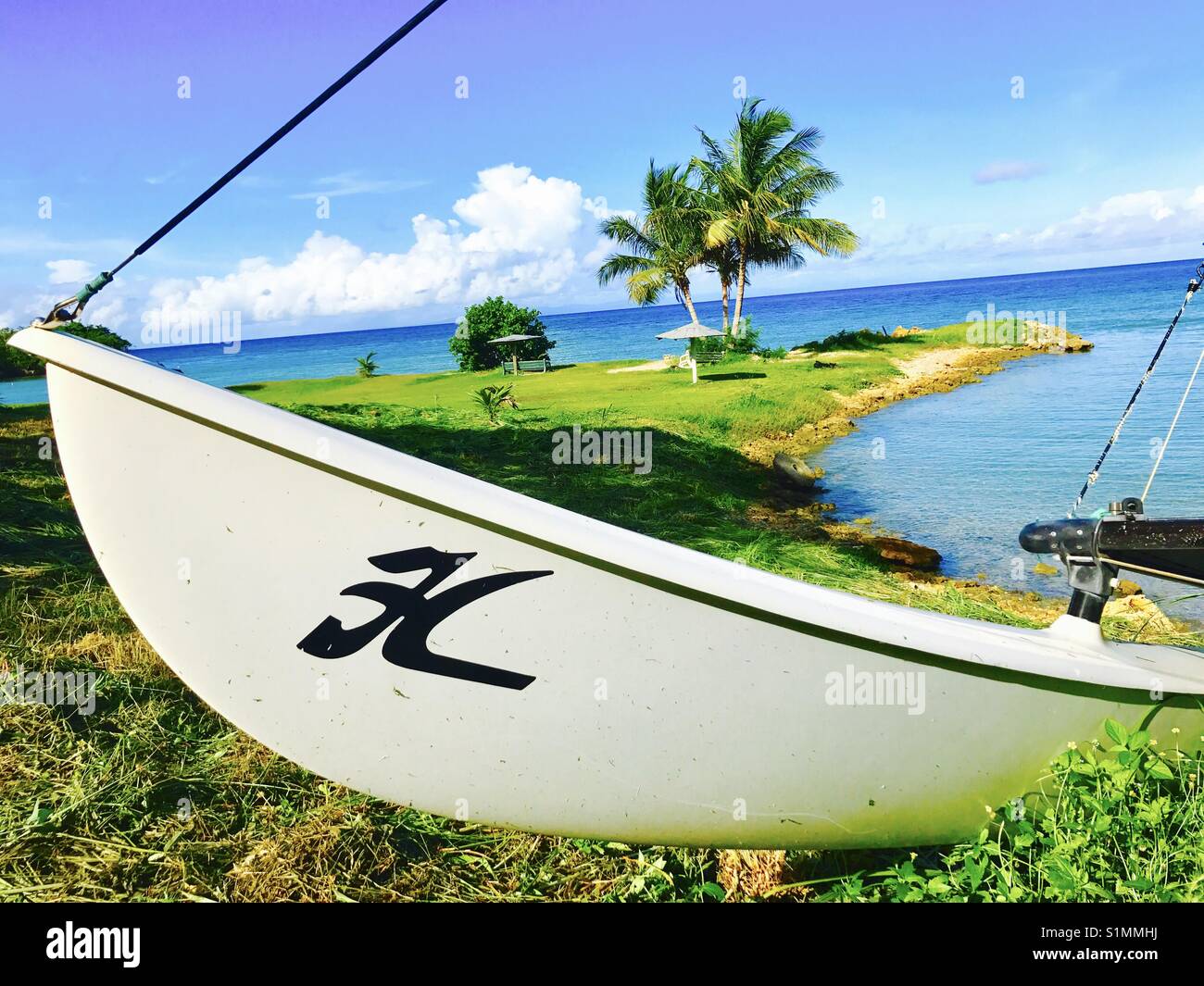 Canoe Bay auf Tobago Stockfoto