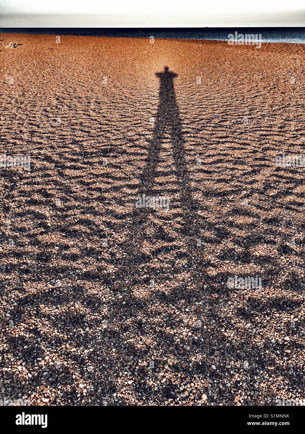 Am Strand - Smartphone-aufgenommenes Stockfoto
