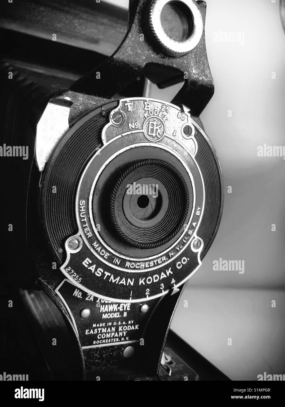 Antike Kamera Eastman Kodak. - Smartphone-aufgenommenes Stockfoto