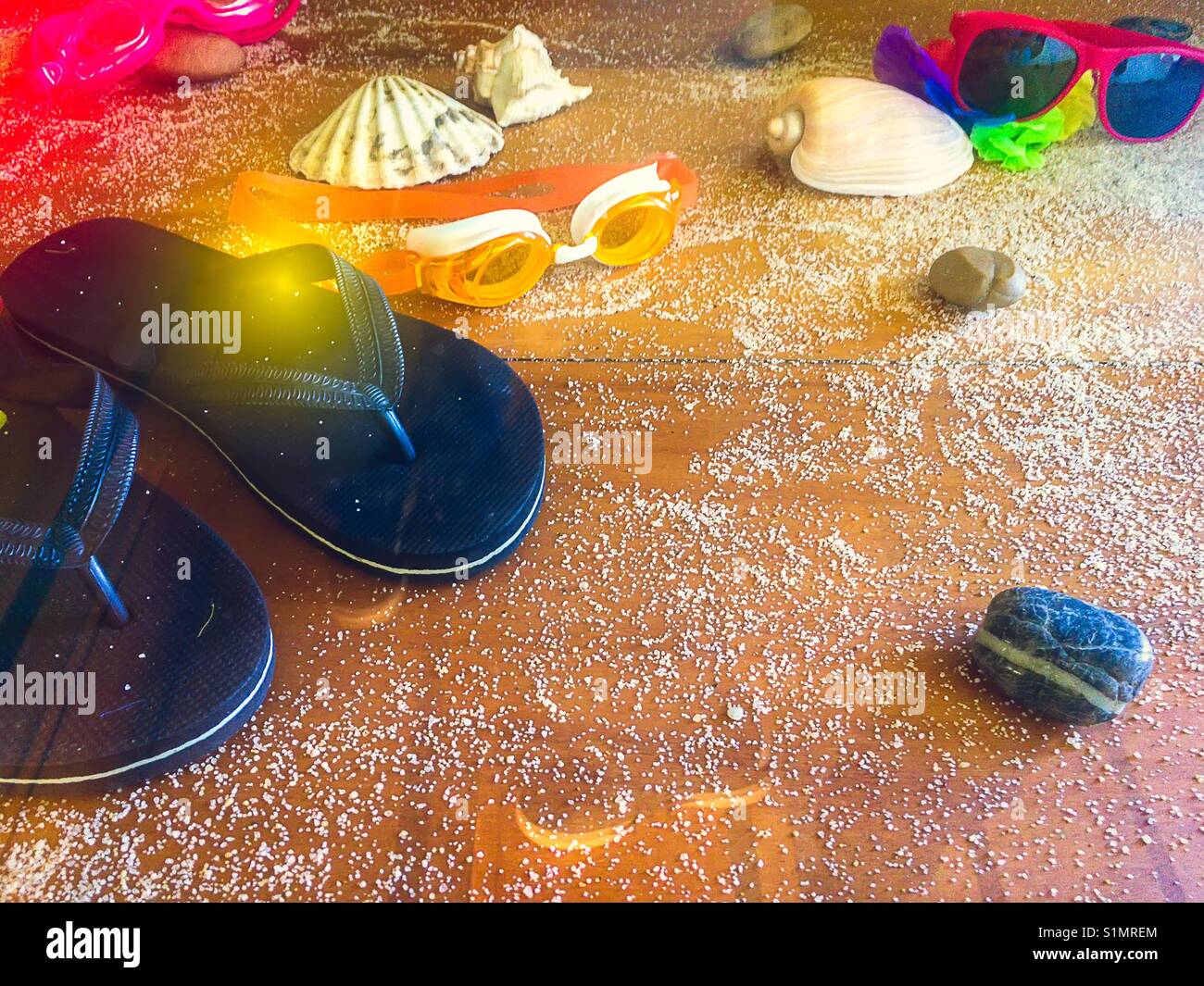 Super Sommer Hintergrund mit Lens flare Stockfoto