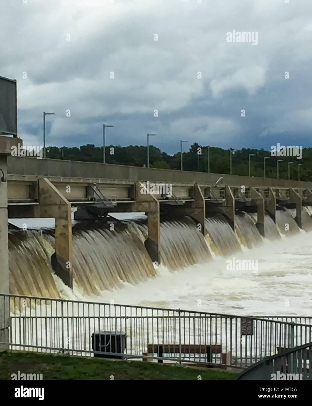 Mississippi River dam Stockfoto