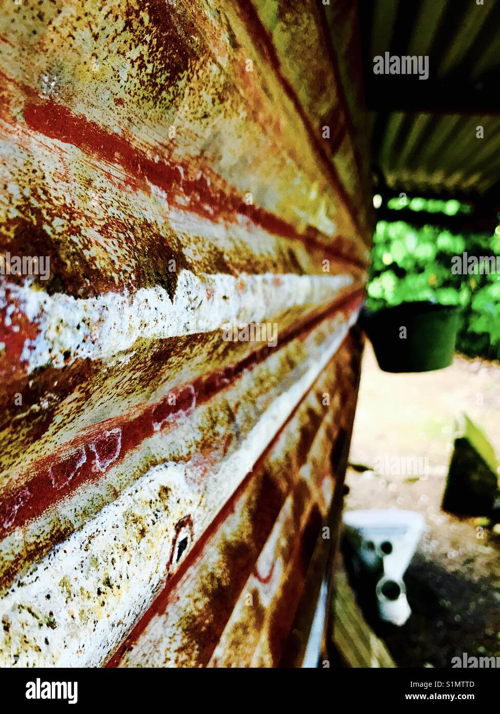 Rusty karibische Insel abgeworfen Stockfoto