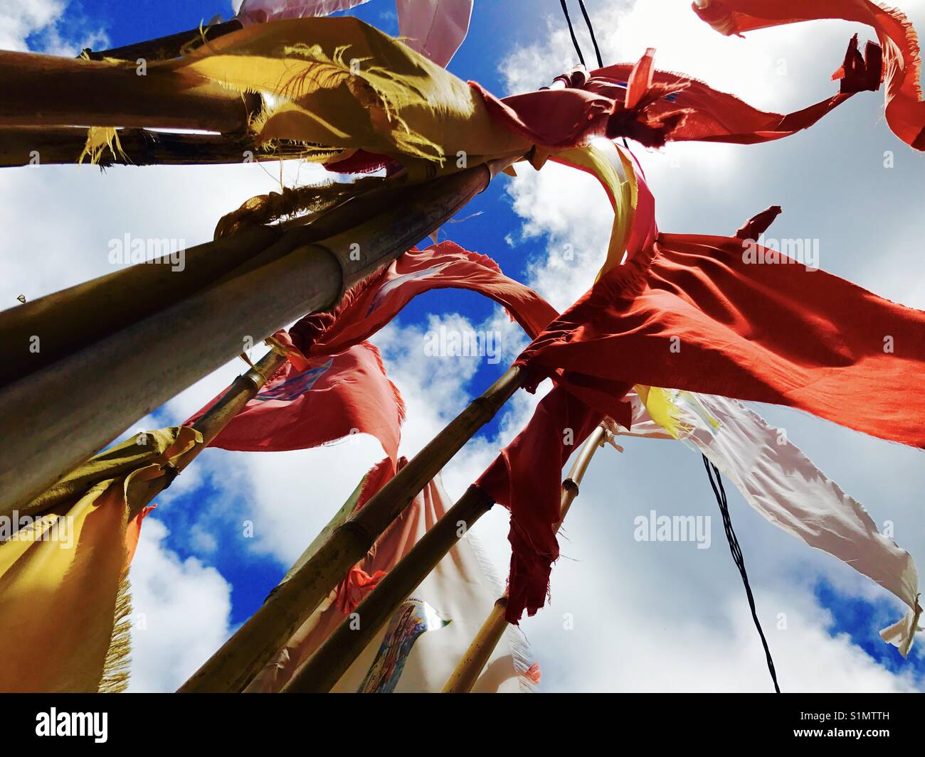 Fahnen weht Im island Breeze Stockfoto