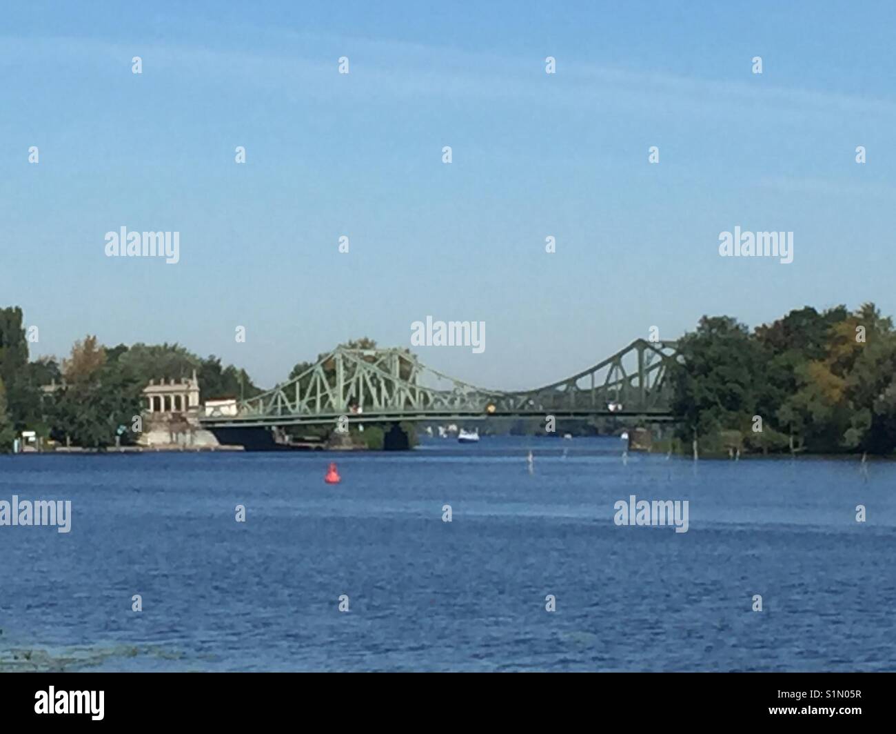 Glienicker Brücke zwischen Berlin und Potsdam über die Havel. Website des Kalten Krieges spy Exchange Stockfoto