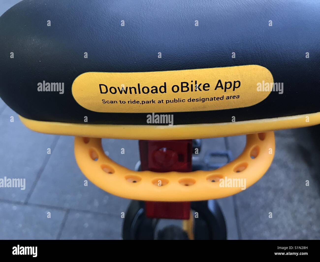 Fahrradverleih app Stockfoto