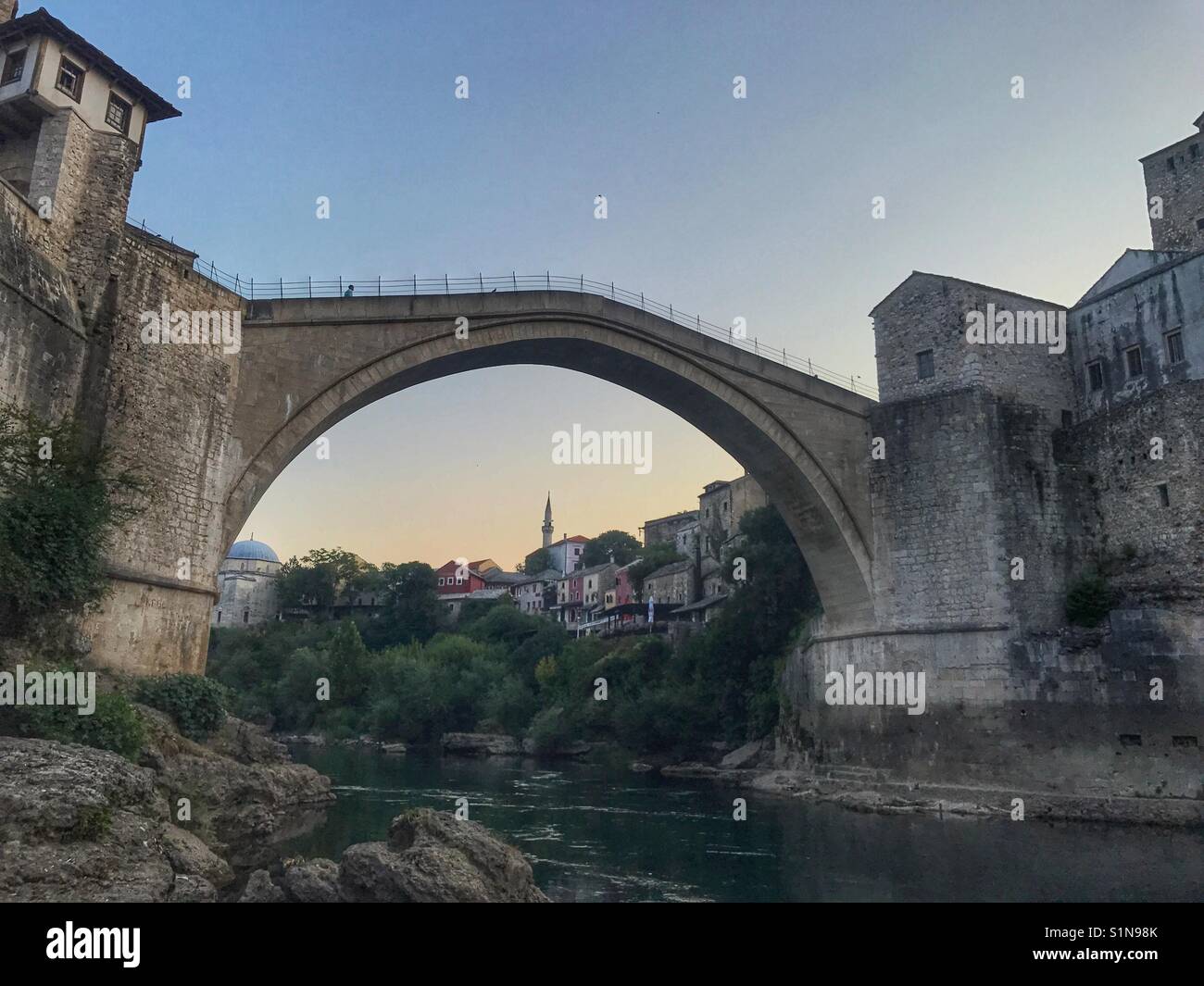 Mostar Bosnien und Herzegowina - Smartphone-aufgenommenes Stockfoto