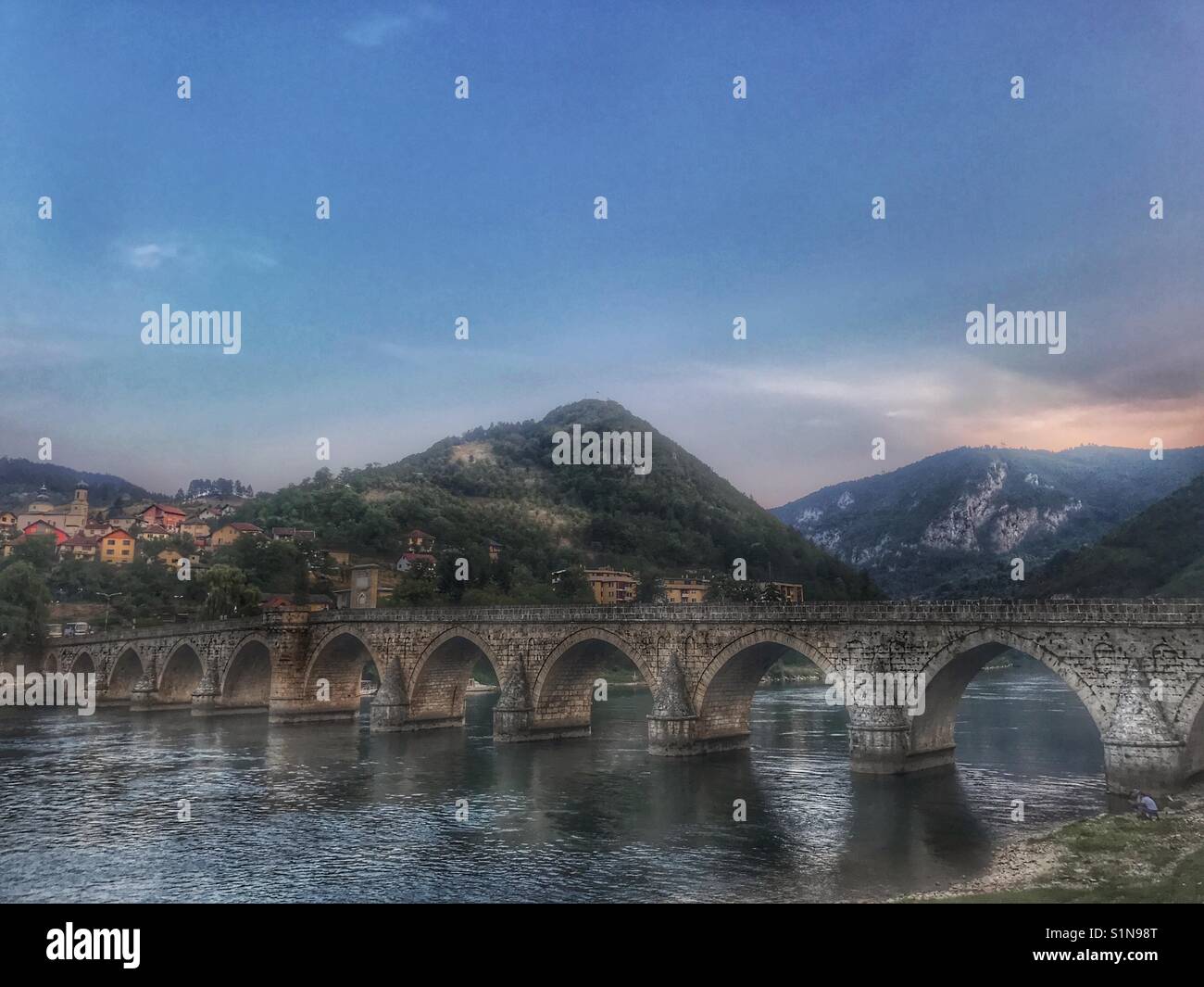 Visegrad Bosnien und Herzegowina - Smartphone-aufgenommenes Stockfoto