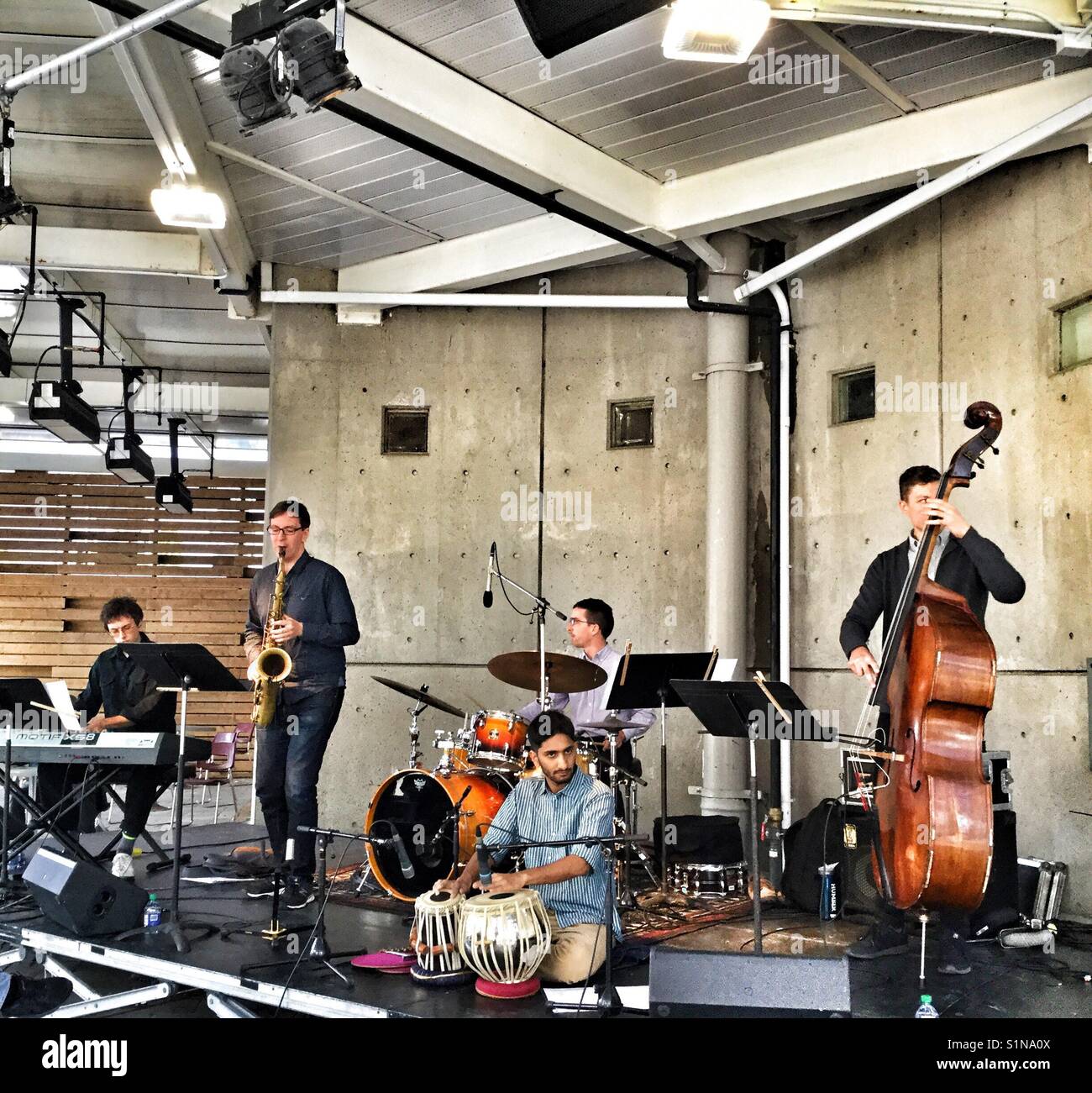 Jazz Musikern am Harbourfront Centre in Toronto. Stockfoto