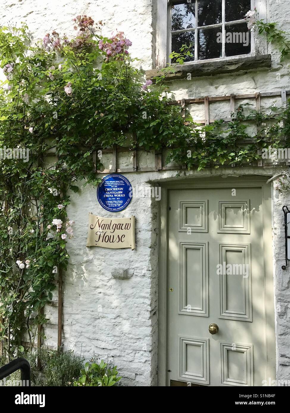 Nantgarw Haus, in der Nähe von Cardiff, Wales ist, wo die renommierten Nantgarw China arbeitet in 1813 von William Billingsley gegründet wurde. Jetzt ein Museum. Stockfoto