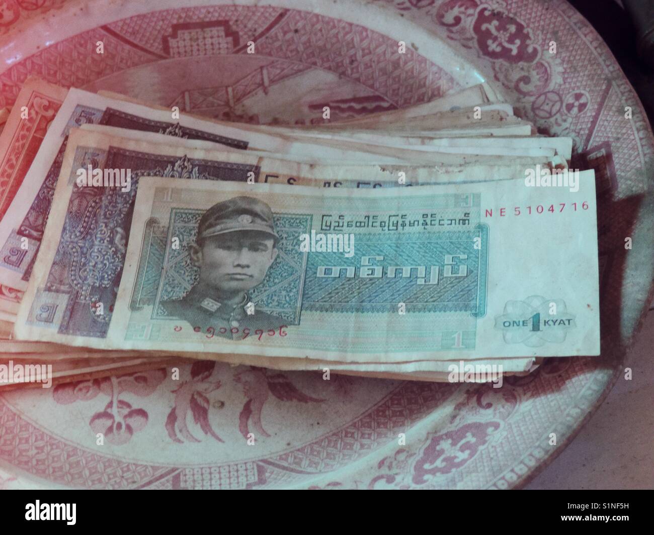 Kyat, Burma (Myanmar) Währung Stockfoto