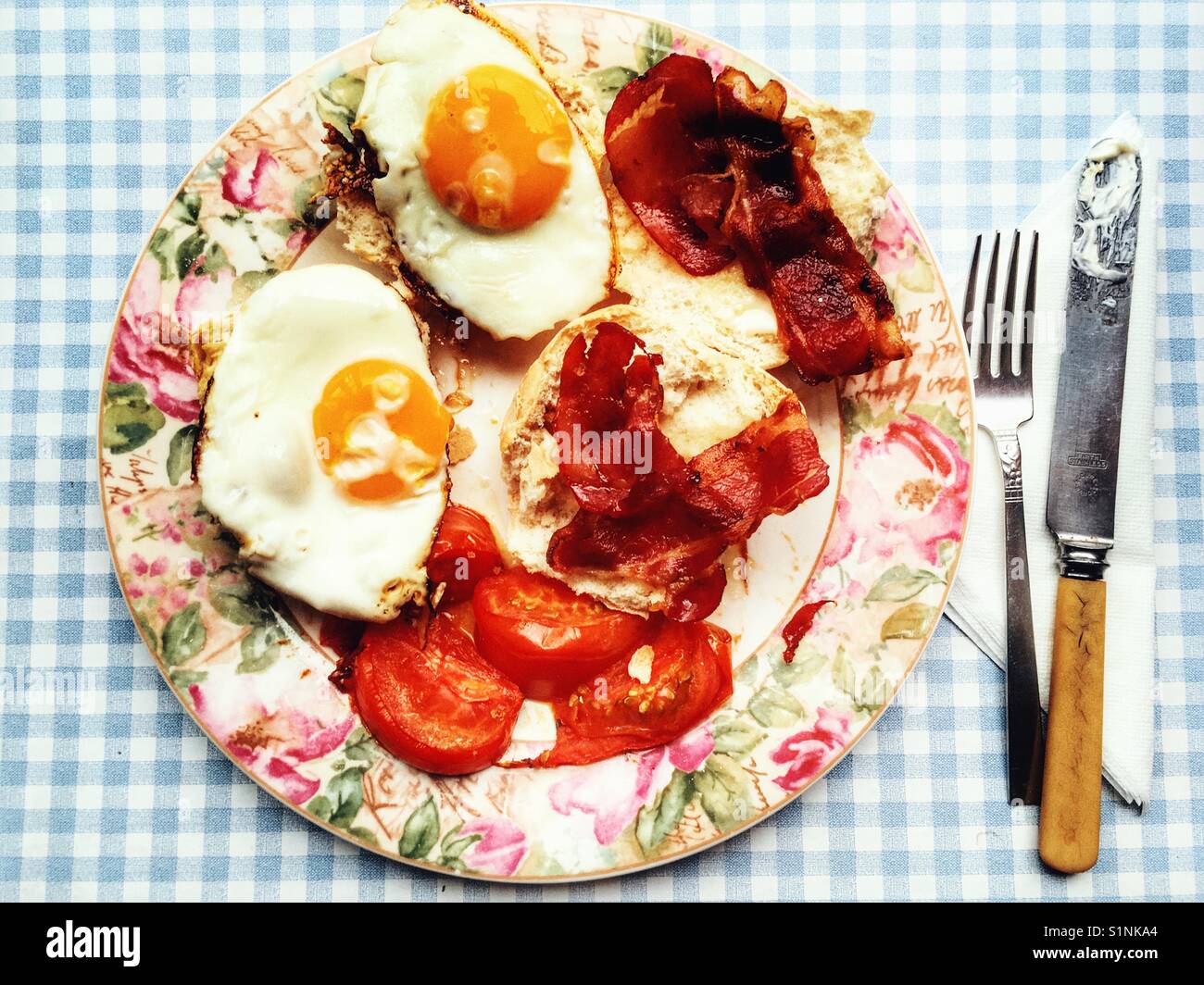 Warmes Frühstück - Smartphone-aufgenommenes Stockfoto