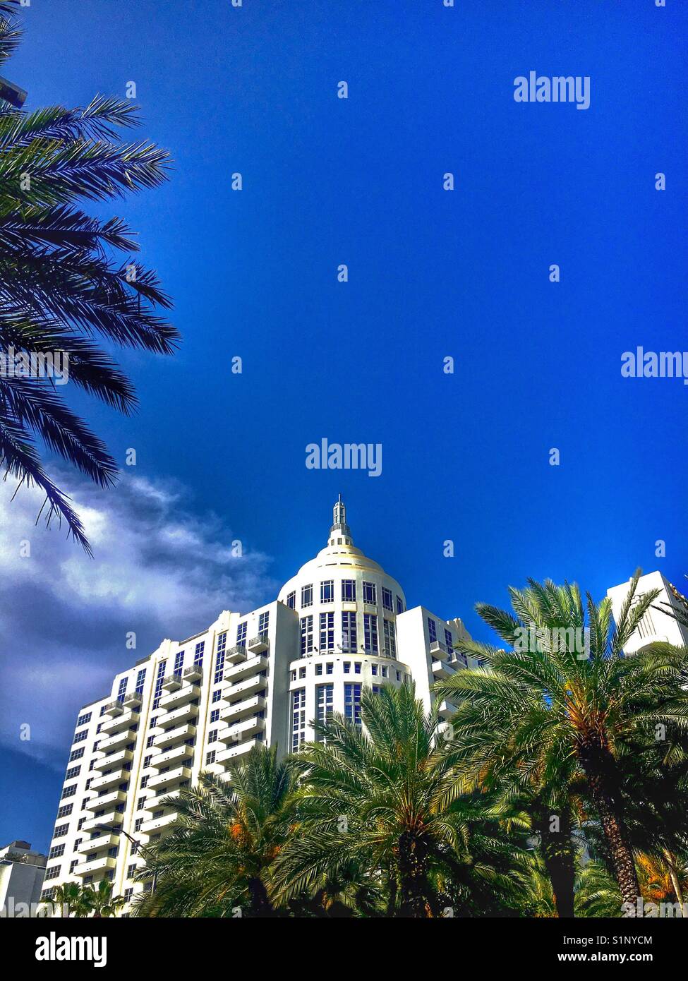 South Beach hotel - Smartphone-aufgenommenes Stockfoto