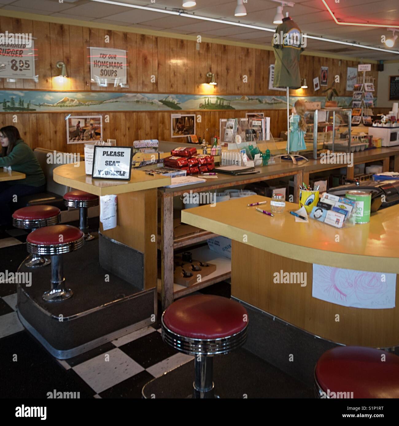 Twede's Cafe, Einstellung für Diner's Norma in Twin Peaks Stockfoto