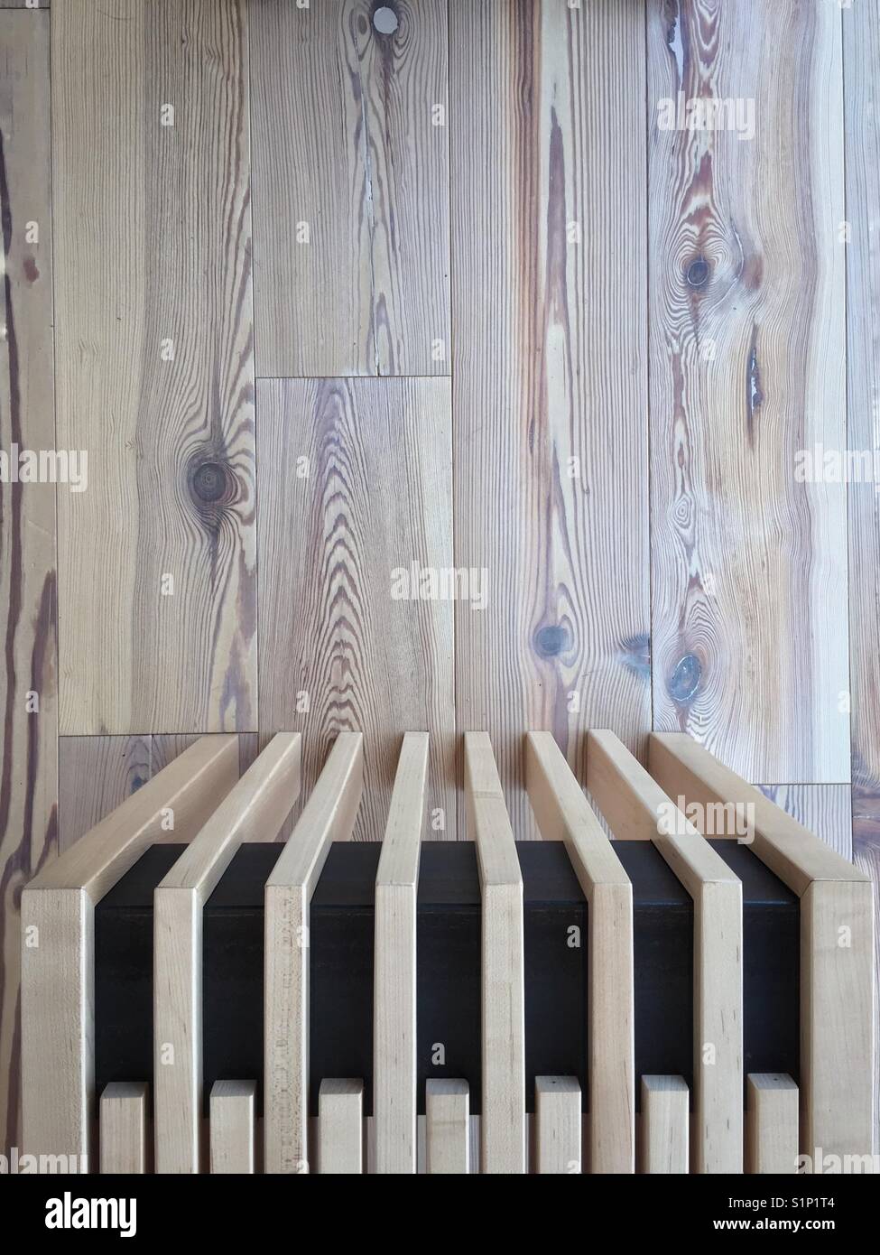 Holz Werkbank Stockfoto