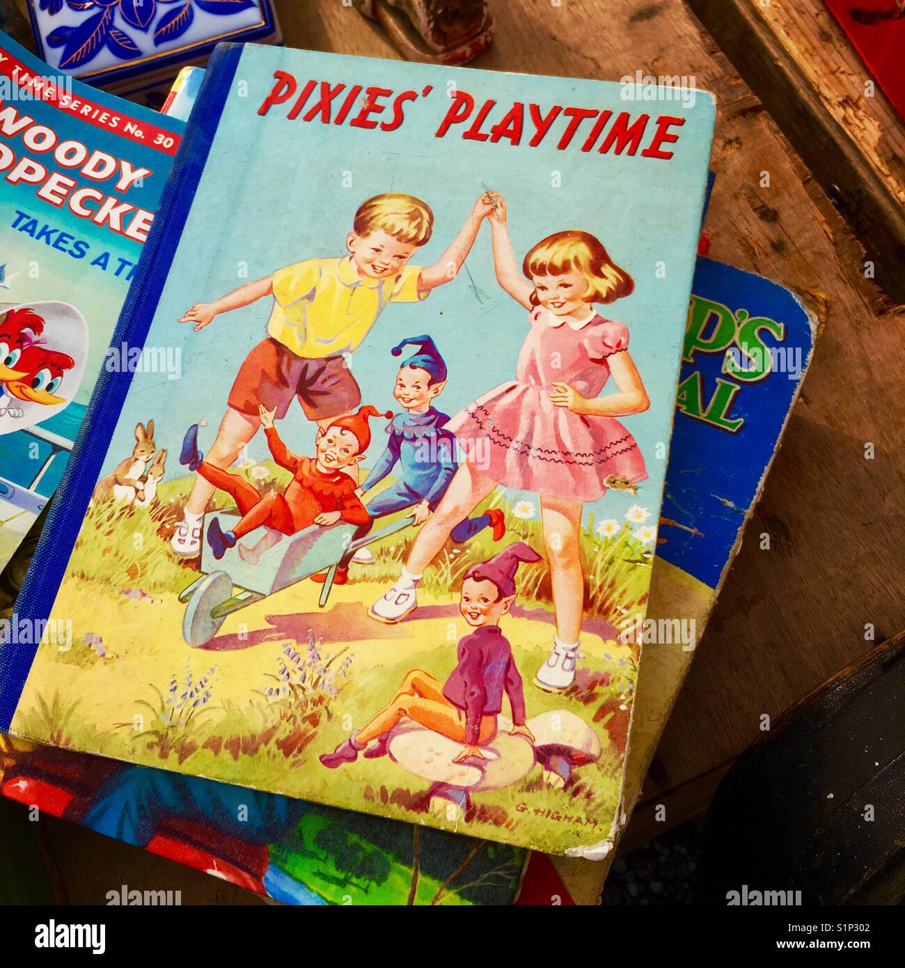 Vintage Bücher für Kinder Stockfoto