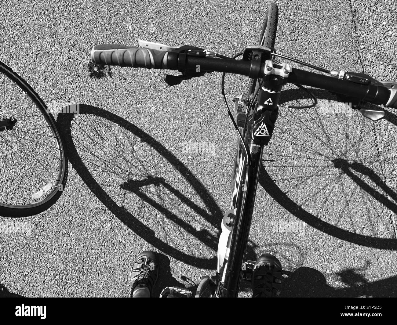 Bike Schatten abstrakt Stockfoto