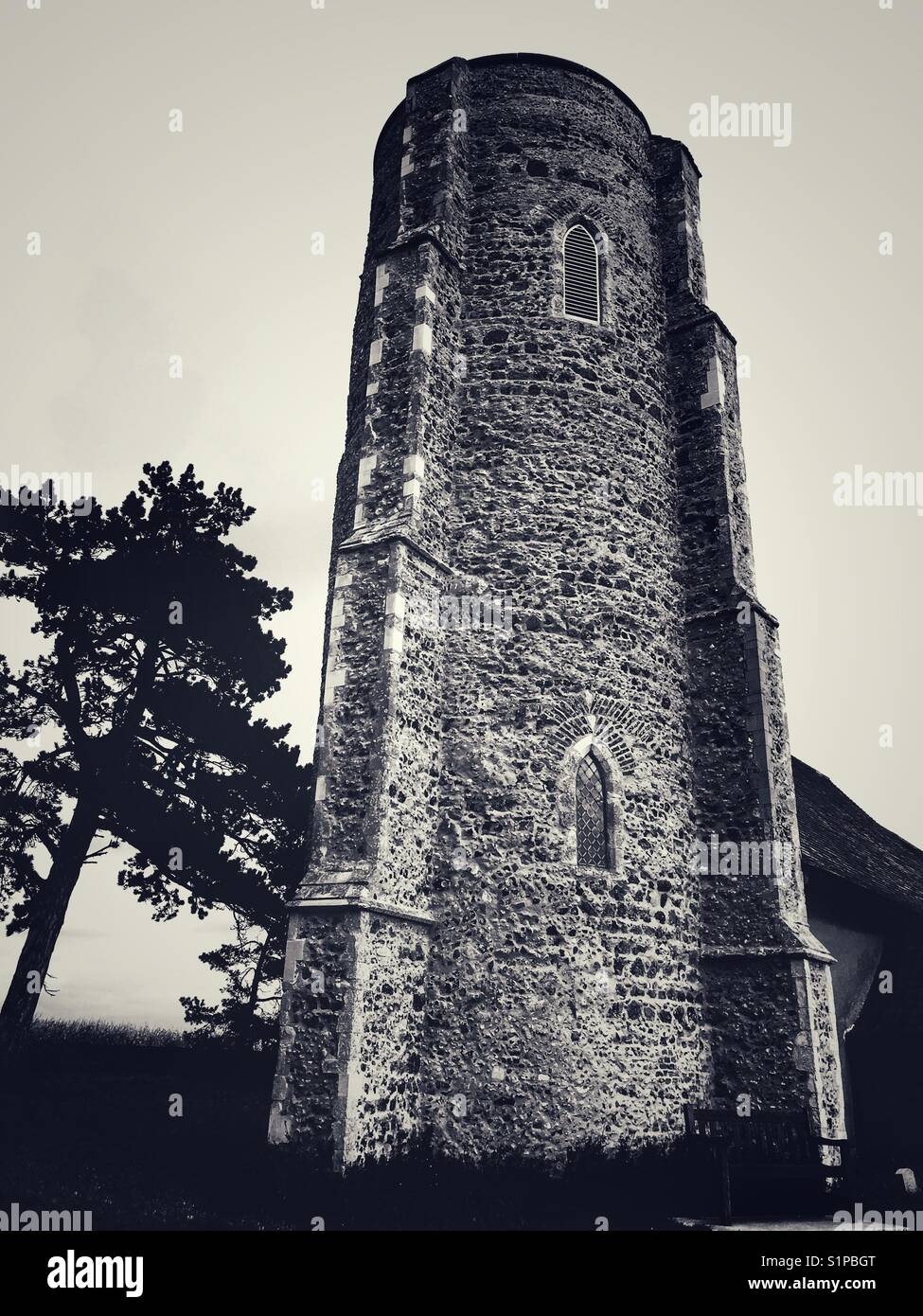 All Saints Church, Ramsholt, Suffolk, Großbritannien. - Smartphone-aufgenommenes Stockfoto