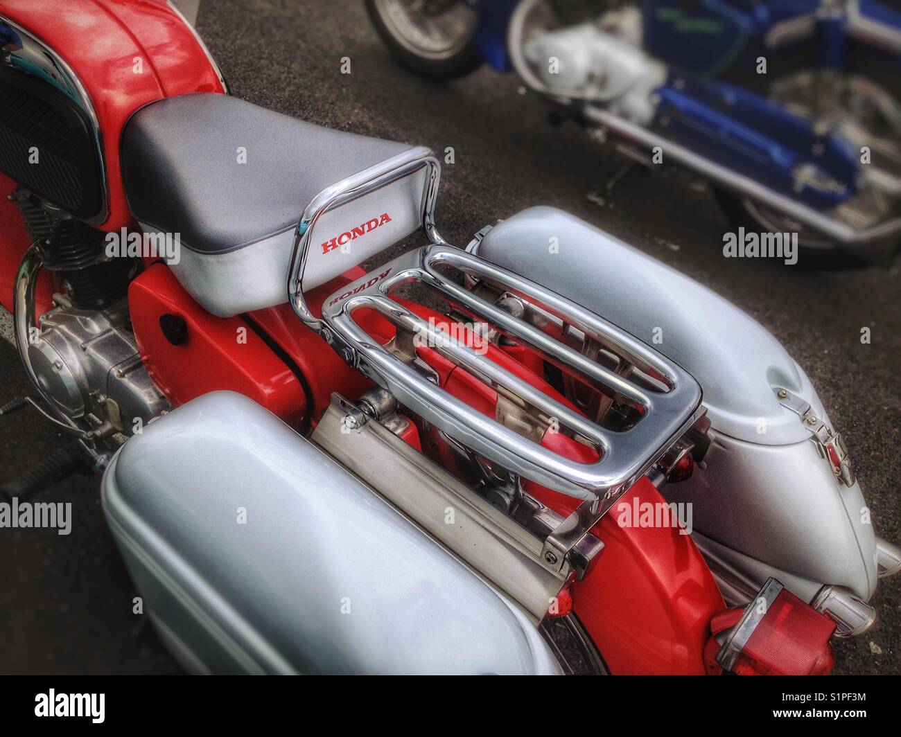 Vintage Honda Motorrad Stockfoto