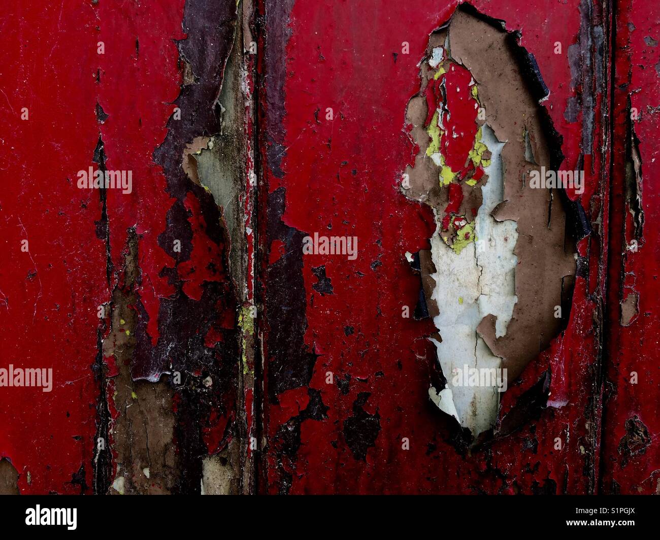 Peeling Paint Textur - Smartphone-aufgenommenes Stockfoto