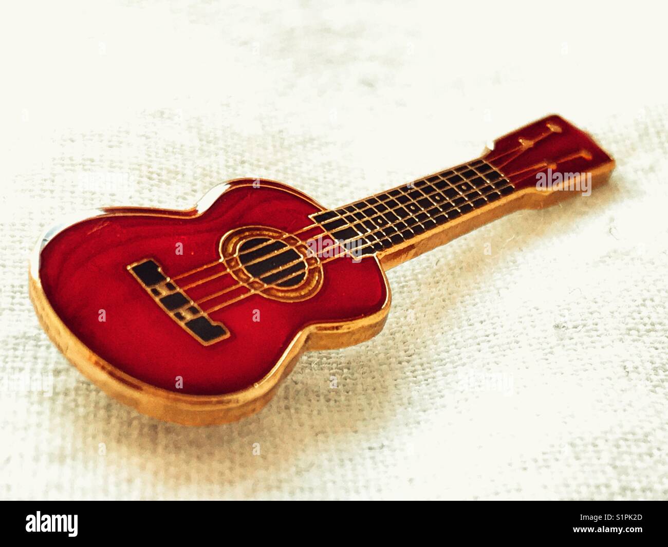 Ukulele Metal Brosche Brosche Stockfoto