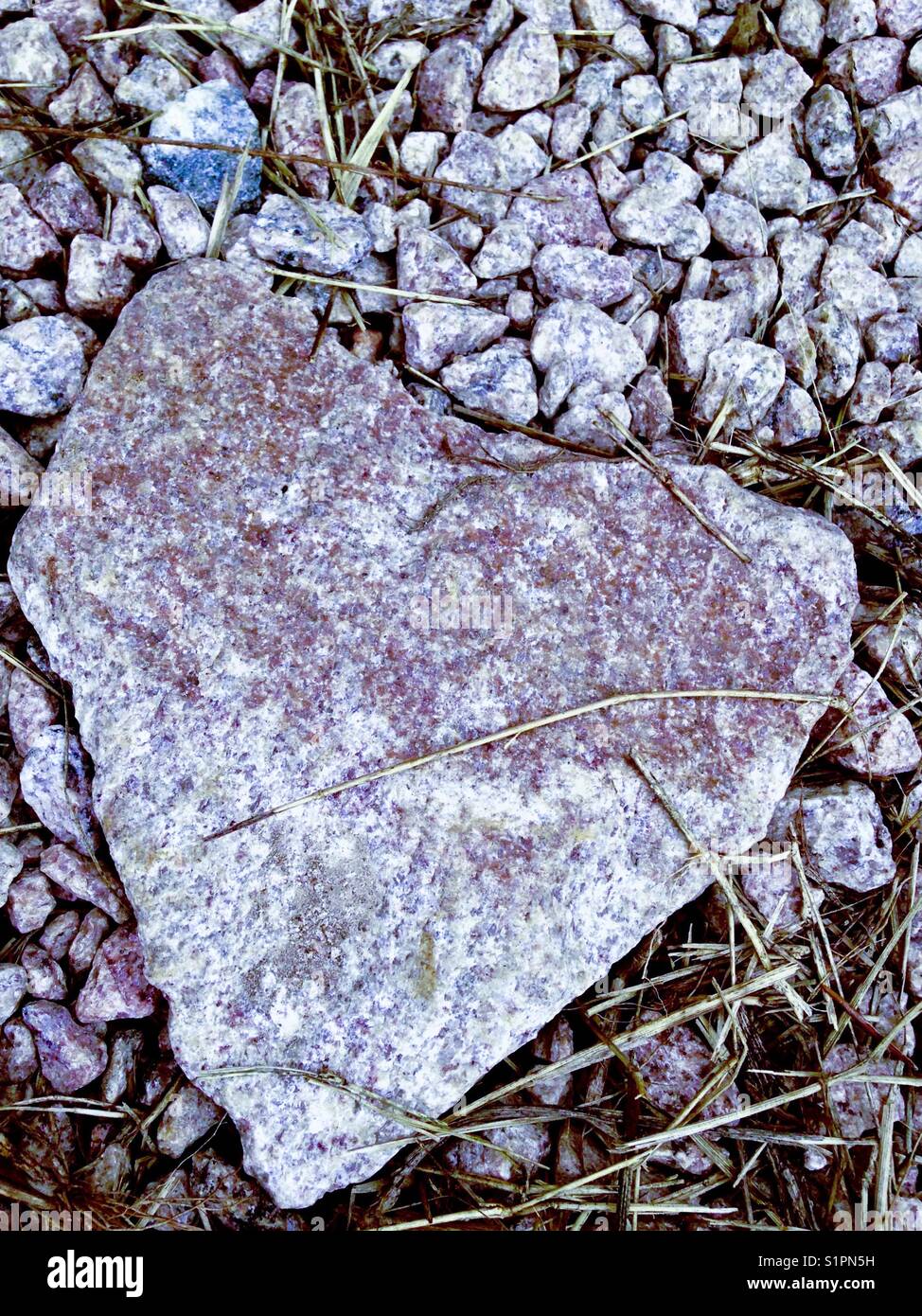 Herz aus Stein ii. Stockfoto