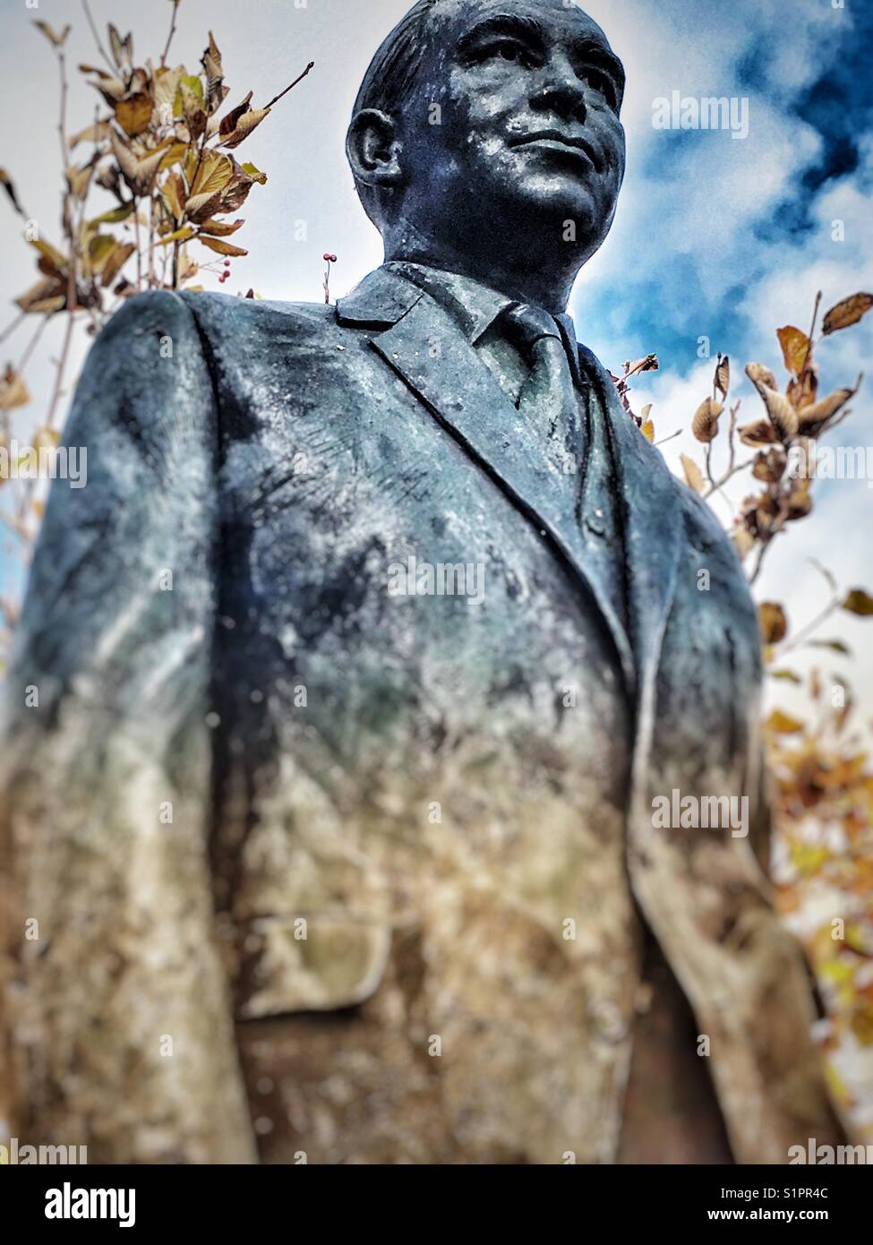 Sir Alf Ramsey football manager - Smartphone-aufgenommenes Stockfoto