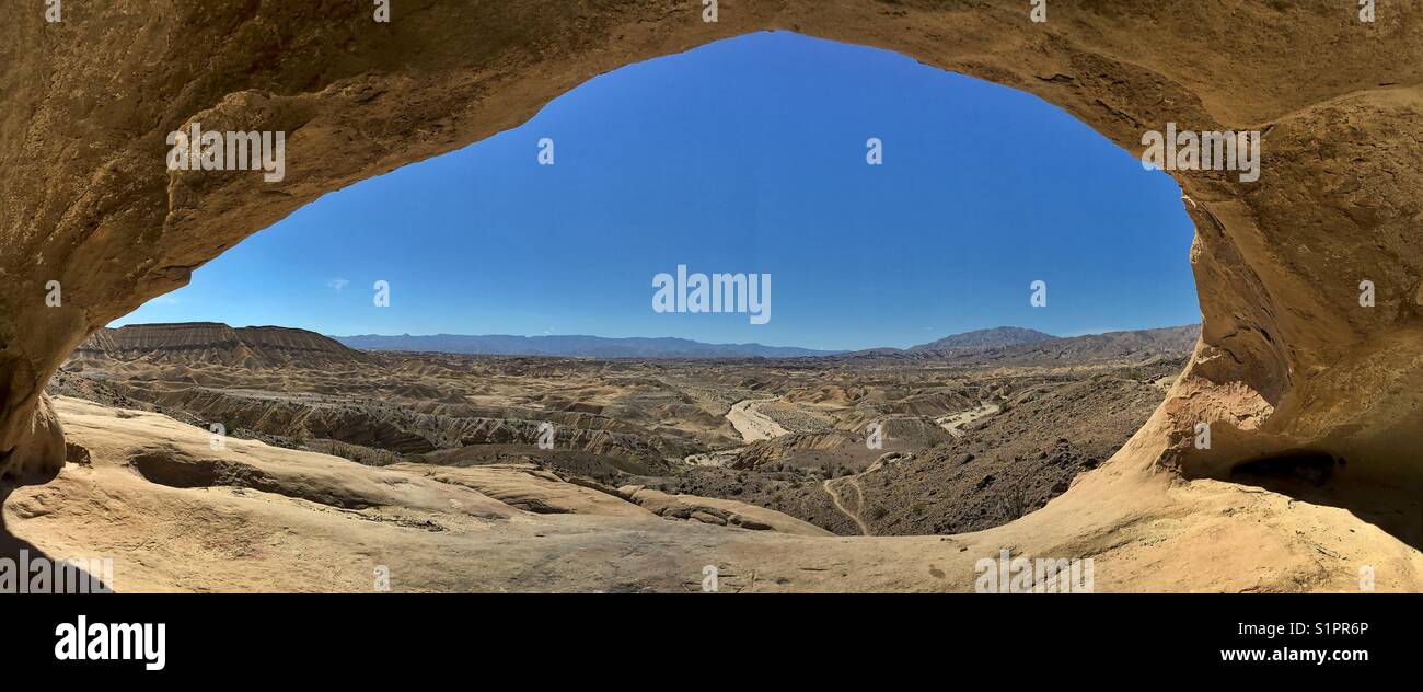 Desert Wind Cave Landschaft in den Anza Borrego Desert State Park Stockfoto