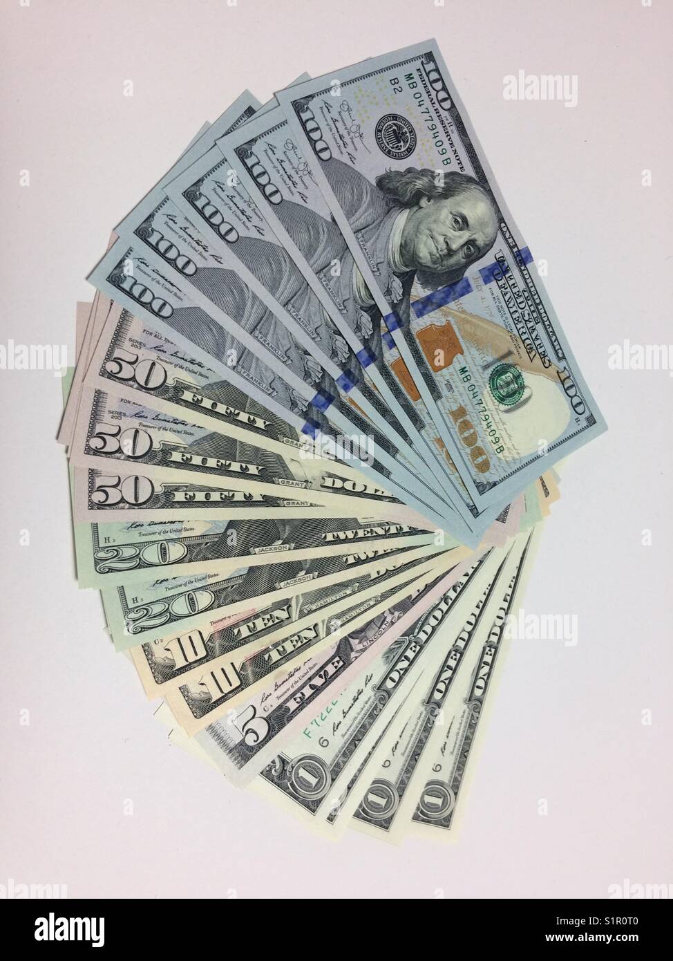 US-Dollar - Smartphone-aufgenommenes Stockfoto
