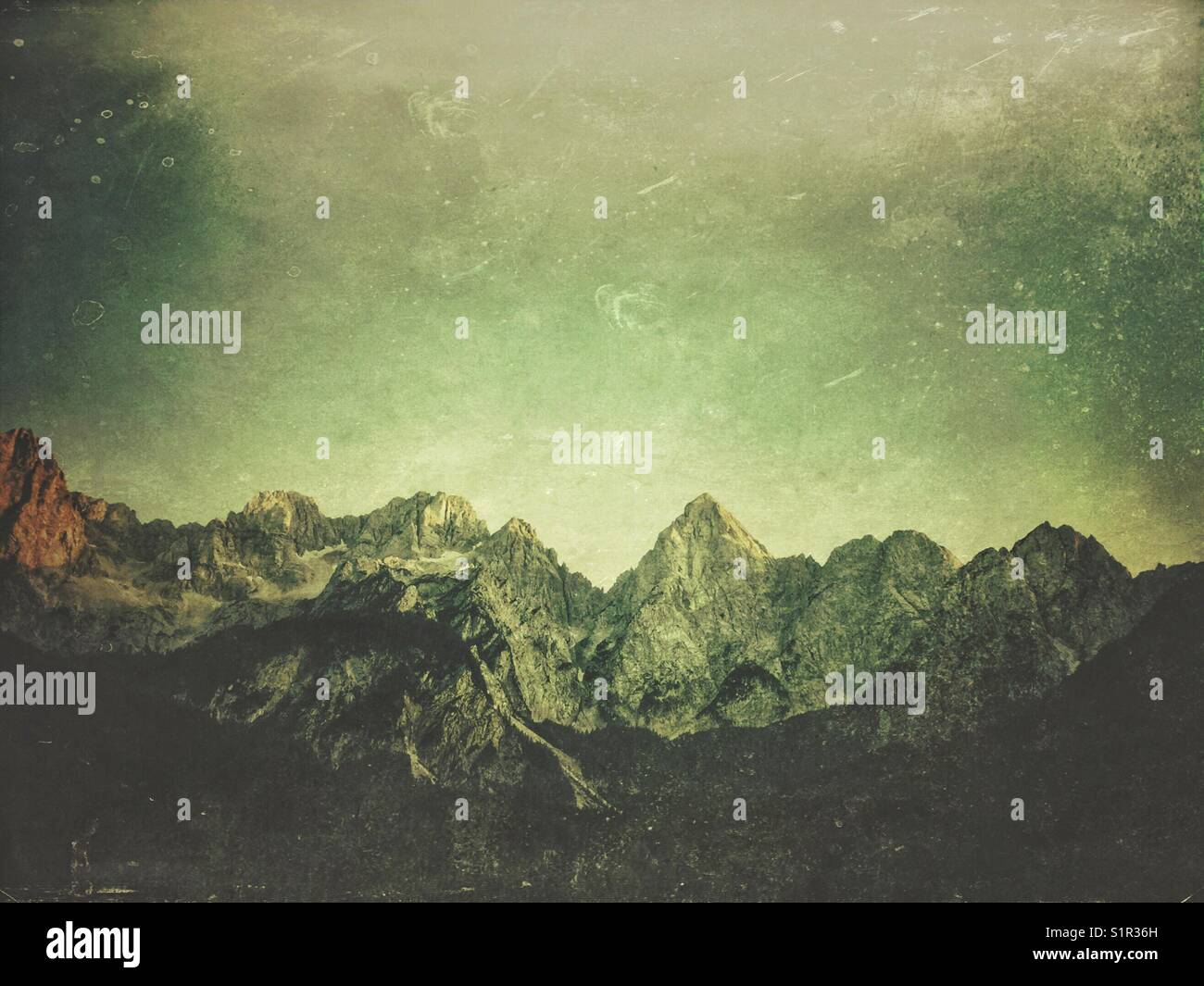 Martuljek Bergkette, die Julischen Alpen, Slowenien Stockfoto