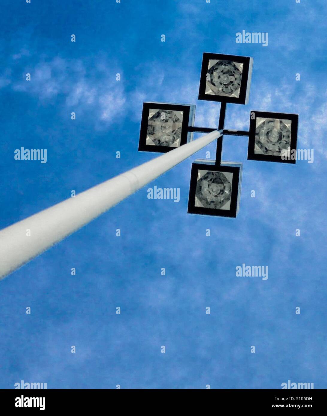 Beleuchtet - Smartphone-aufgenommenes Stockfoto