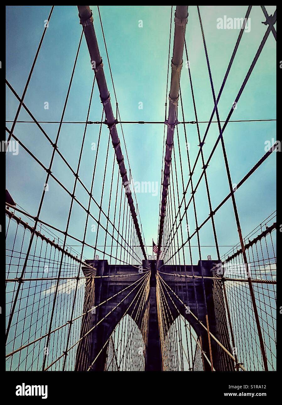 Brooklyn Bridge suchen Stockfoto