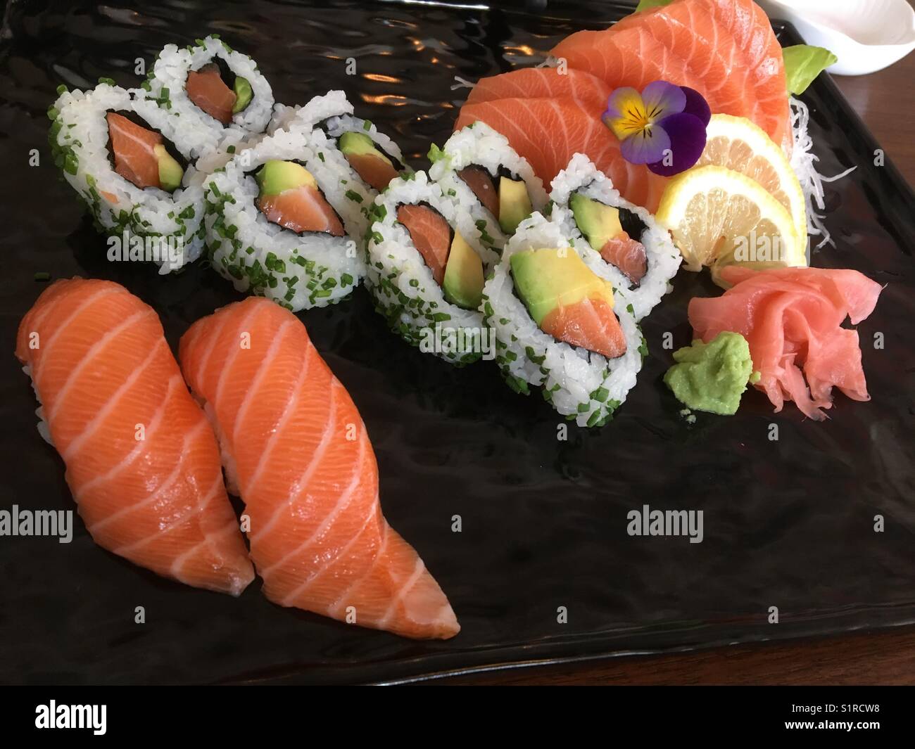 Sushi zum Abendessen? Stockfoto