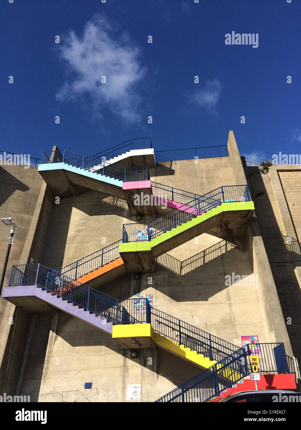 Lackierte Treppe Stockfoto