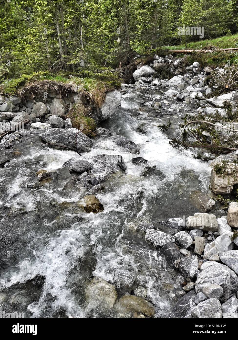 Mountain Stream - Smartphone-aufgenommenes Stockfoto