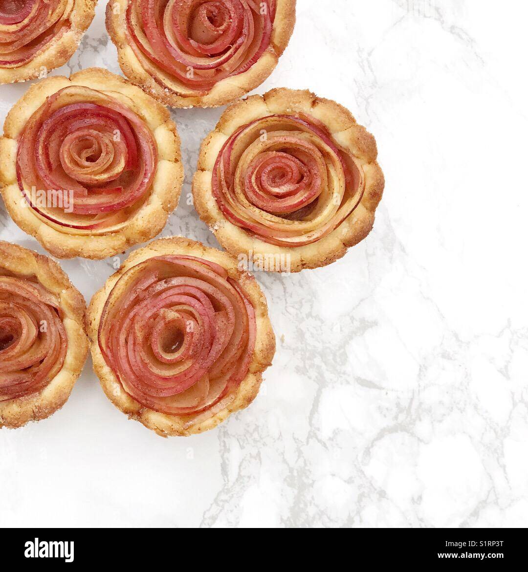 Apple rose Torten Stockfoto